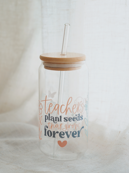 Teacher Quote Glasss Cup