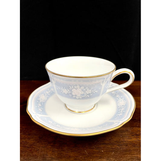 Noritake Lacewood Gold Fine Porcelain Cup & Saucer (Made in Japan)