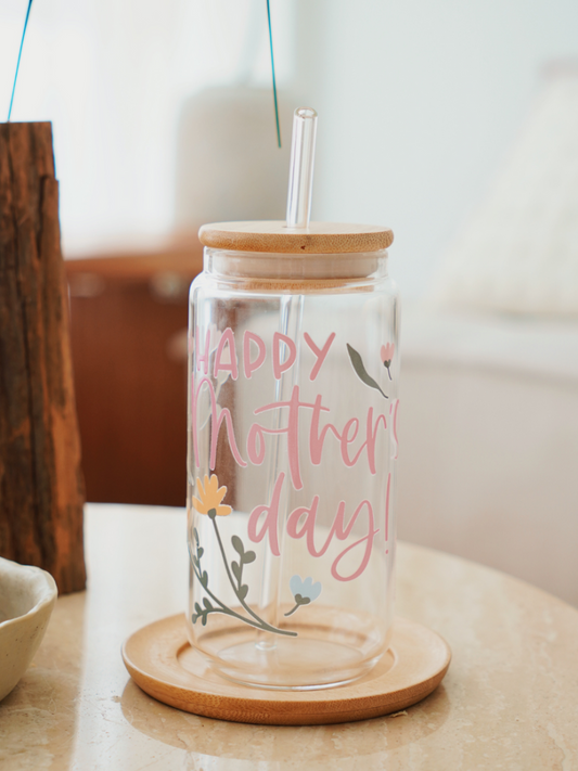Minimal Mother's Day Glass Cup