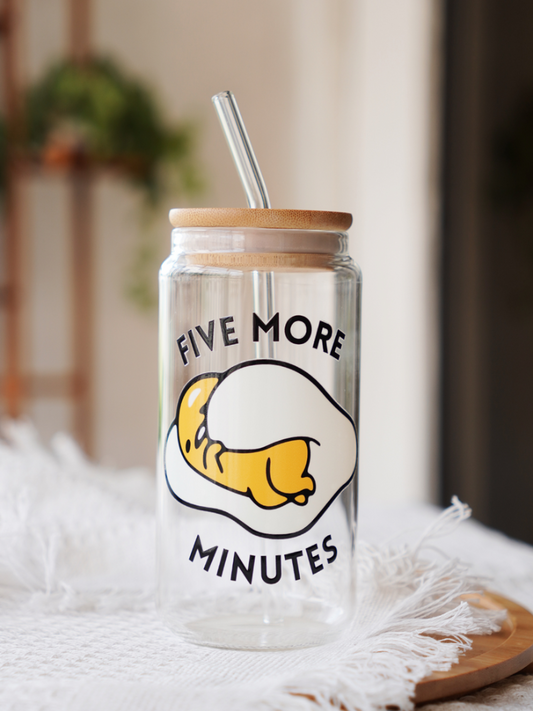 Five Minutes Gudetama Glass Cup
