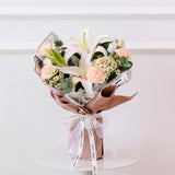 Leah Pink Lily & Carnation Bouquet