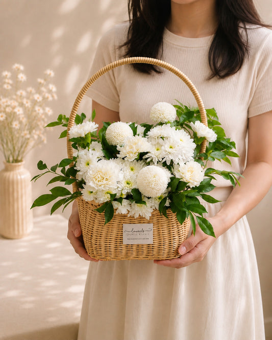 Mosswood Haven Condolences Flower Basket