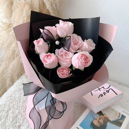 Pink Noir Rose Bouquet