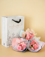 Pink Carnation Spray Mini Bouquet Bundle (3 pcs)