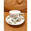 Wedgwood Wild Strawberry Bone China Leigh Cup & Saucer (Made in England) | Laurels & Leafz