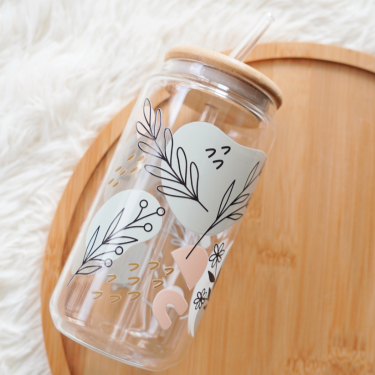 Abstract Garden Glass Cup | Laurels & Leafz