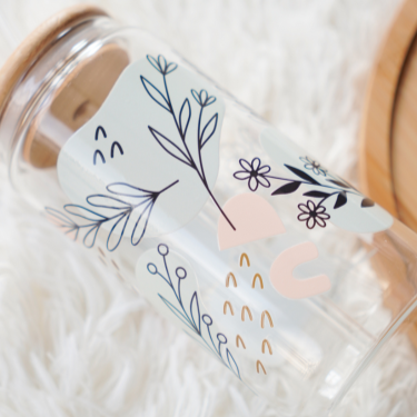 Abstract Garden Glass Cup | Laurels & Leafz