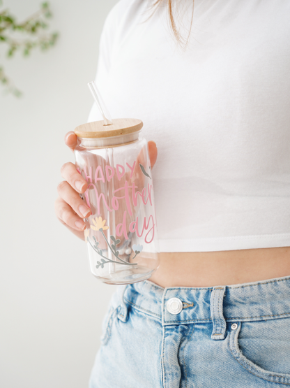 Minimal Mother's Day Glass Cup