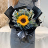 Dark Romance Sunflower Bouquet - Bold passion artistic depth, dramatic tones radiant blooms, unique sophisticated gift KL Johor