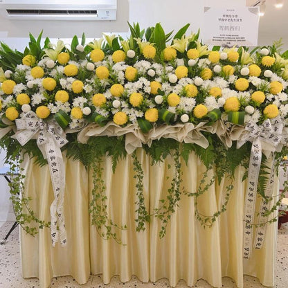 Grand Farewell Condolences Flower Stand | Laurels & Leafz