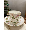Wedgwood Wild Strawberry Bone China Leigh Cup & Saucer (Made in England) | Laurels & Leafz