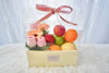 Morgan Fruits Box - Graceful florals vibrant fresh fruits gift, elegant fruit flower box KL Johor