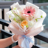 Snowy Whisper Garden Flower Bouquet