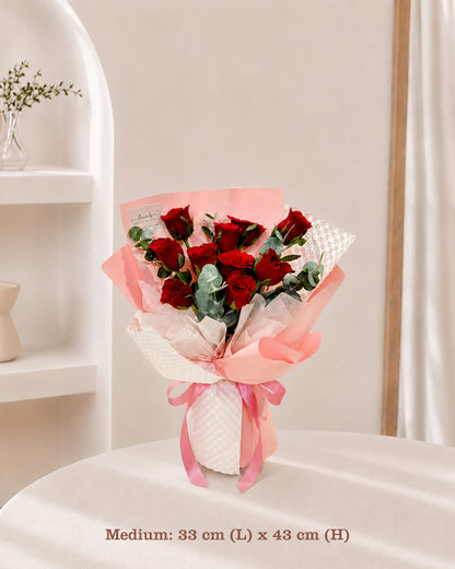 Ainsley Red Rose Bouquet