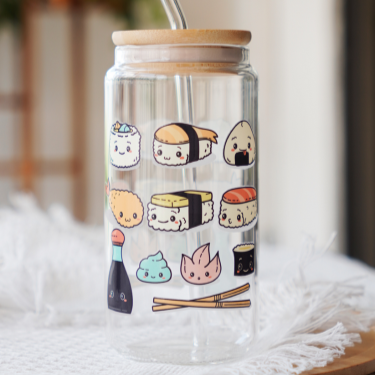 Assorted Sushi Glass Cup | Laurels & Leafz