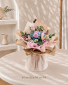 Bubble Hydrangea Ocean Song Rose Bouquet