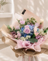 Bubble Hydrangea Ocean Song Rose Bouquet