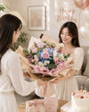 Bubble Hydrangea Ocean Song Rose Bouquet