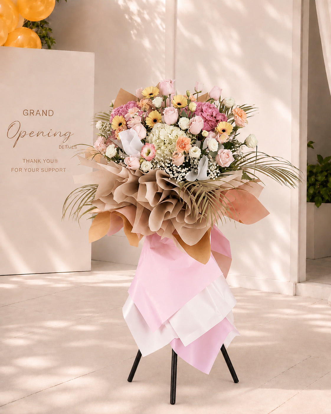 Clara Opening Flower Stand-Hydrangea