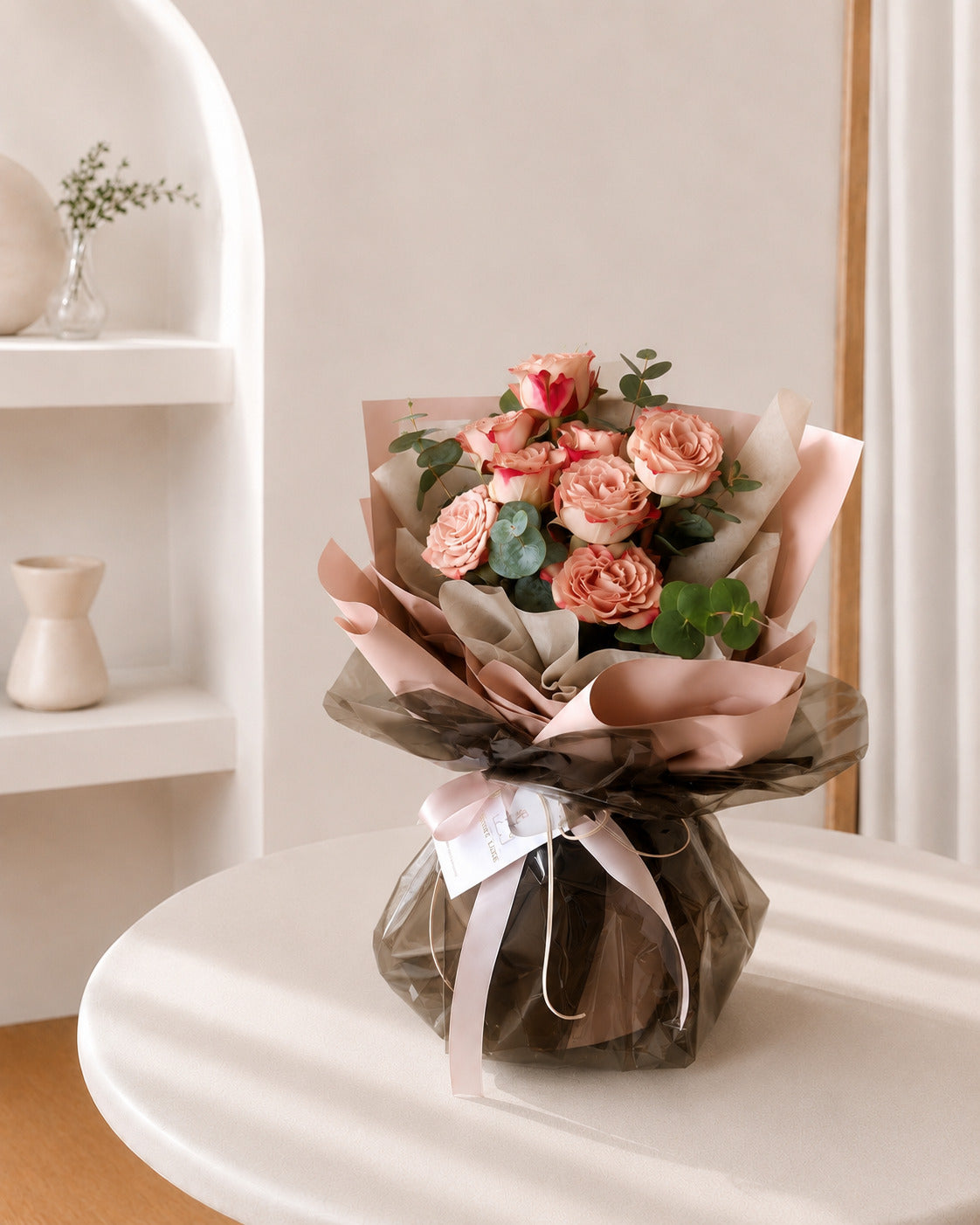 Eva Cappuccino Rose Bouquet