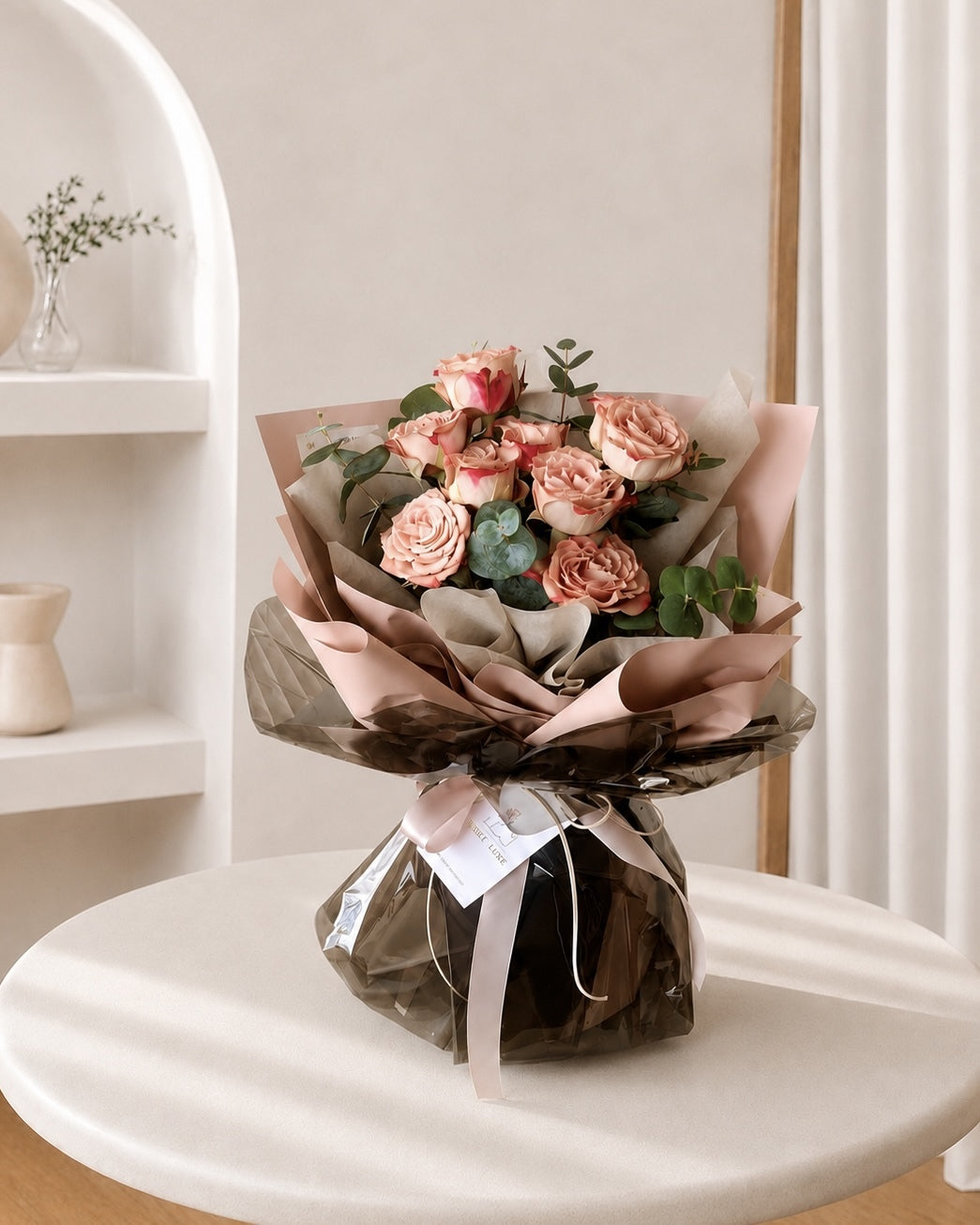 Eva Cappuccino Rose Bouquet