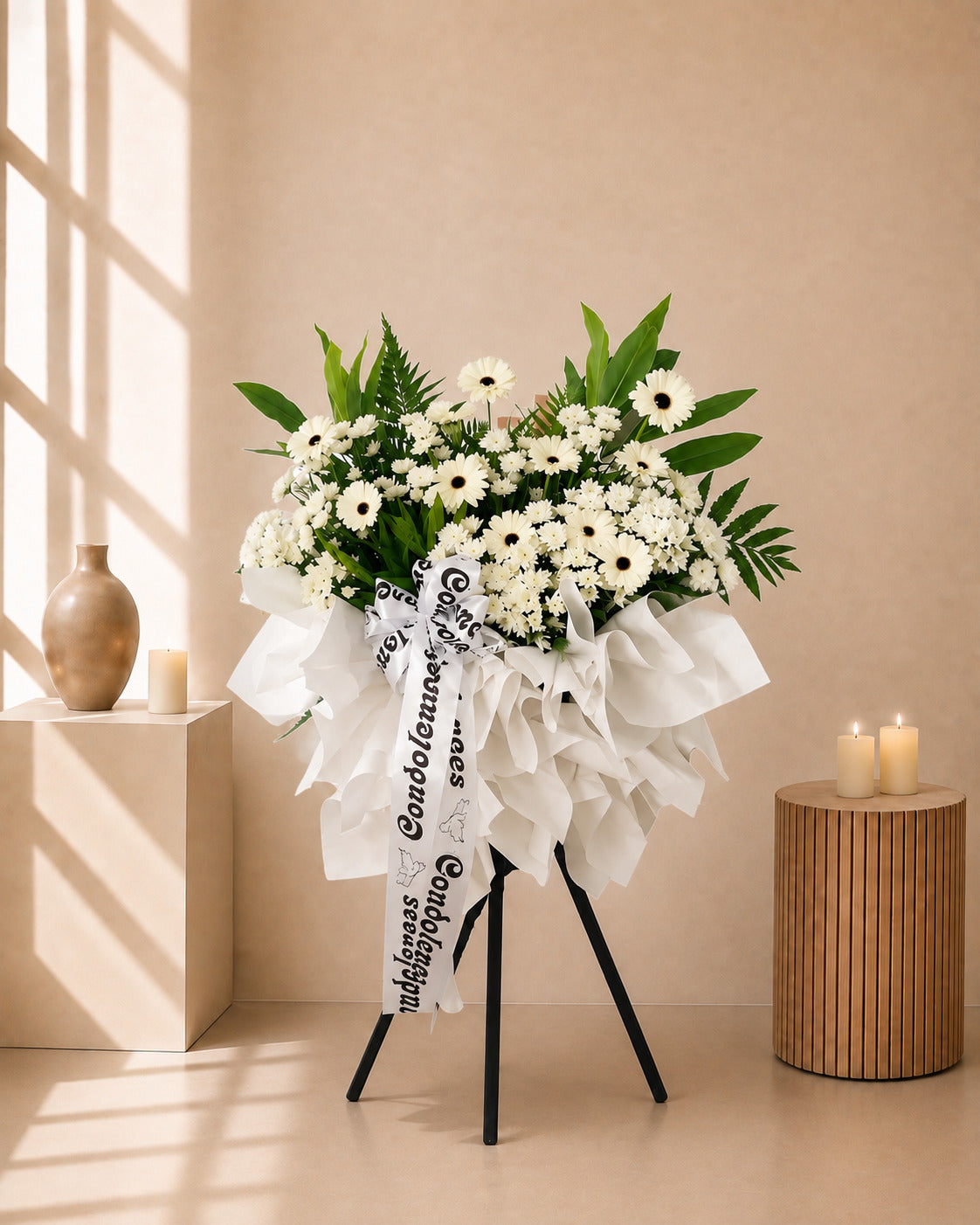 Funeral Condolences Flower Stand