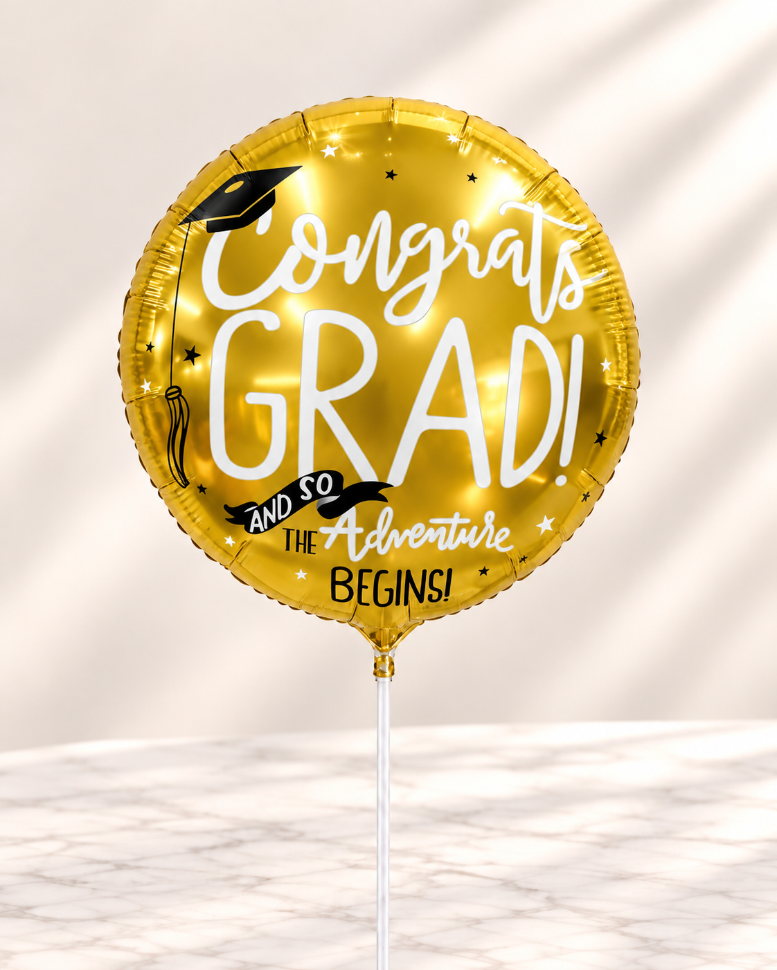 Gold Graduation 18 inch Foil Balloon (ADD-ON)