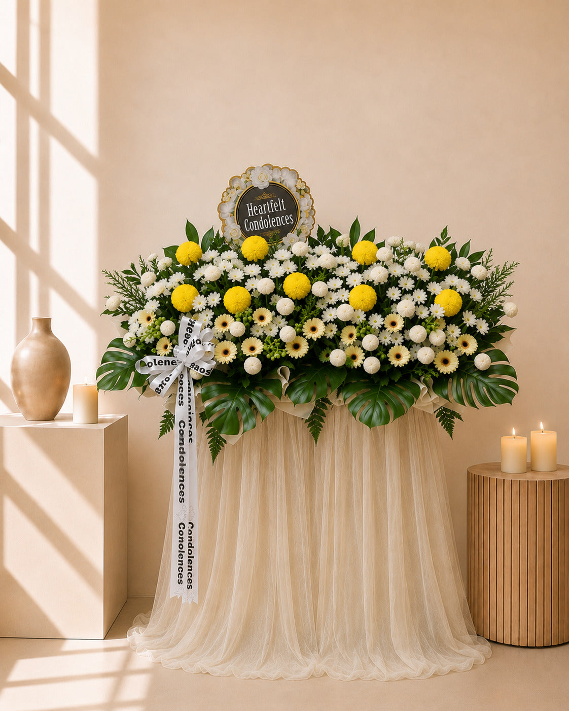Hushed Tribute Condolences Flower Stand