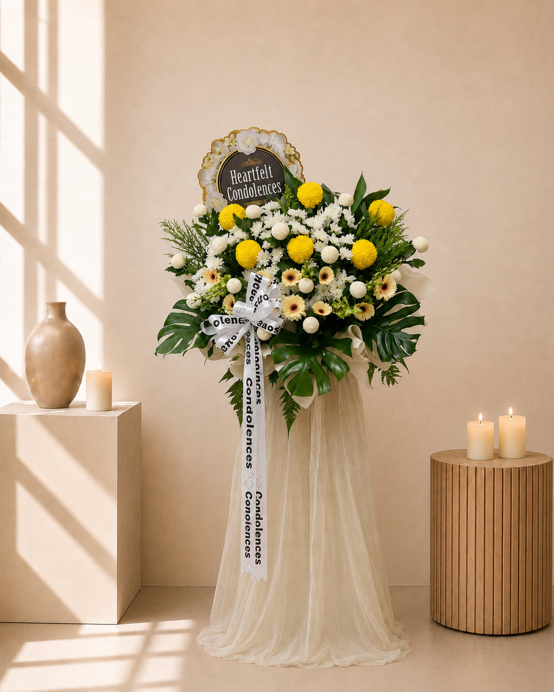 Hushed Tribute Condolences Flower Stand