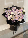 Noir Fleur | Pastel Purple Rose Bouquet with Lilies