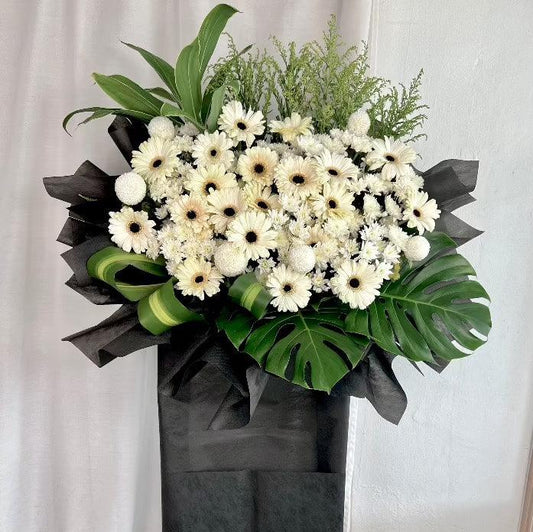 Iris Condolences Flower Stand | Laurels & Leafz