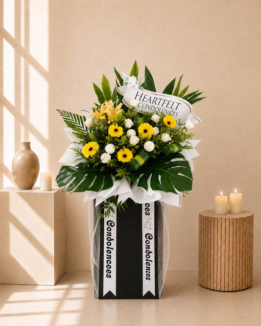 In Loving Honor Condolences Flower Stand