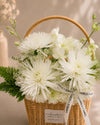 Ivory Garden Condolences Flower Basket