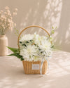 Ivory Garden Condolences Flower Basket