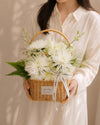 Ivory Garden Condolences Flower Basket