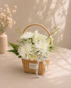 Ivory Garden Condolences Flower Basket