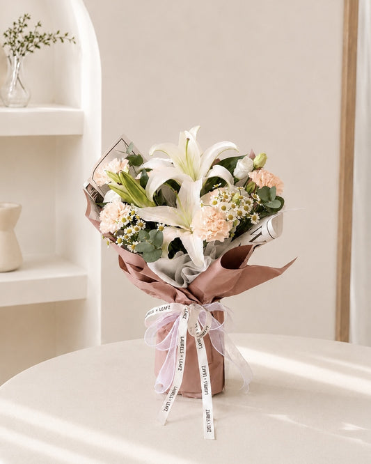 Leah Pink Lily & Carnation Bouquet