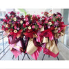 Luna Big Mac Modern 4 Opening Flower Stand - Eye-catching bold colors, unique textures, statement grand opening arrangement KL Johor Seremban