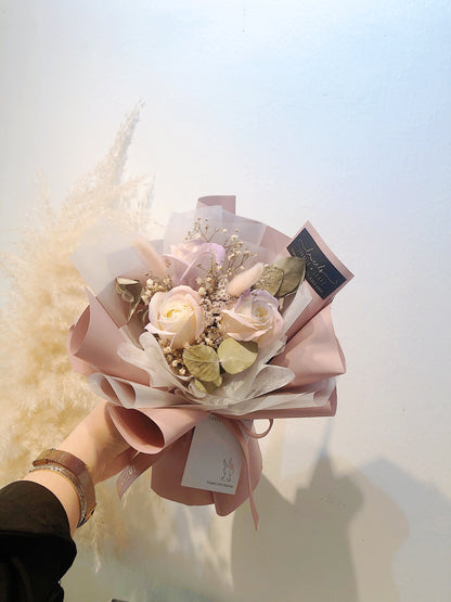 Long-lasting_Aurora_Rosey_Soap_Flower_Bouquet_Pink | L&L Florist in JB