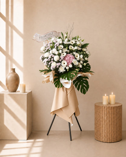 Modern Condolences Flower Stand