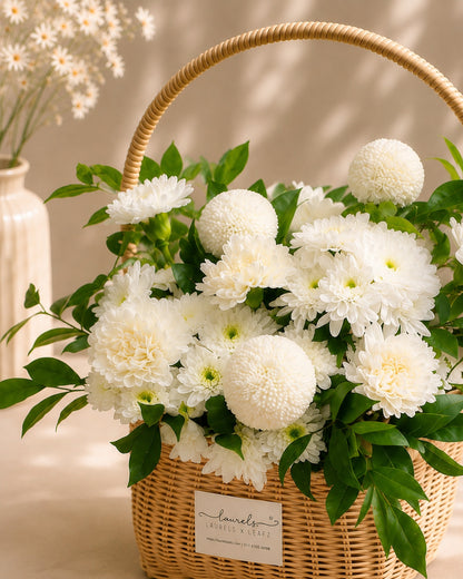 Mosswood Haven Condolences Flower Basket