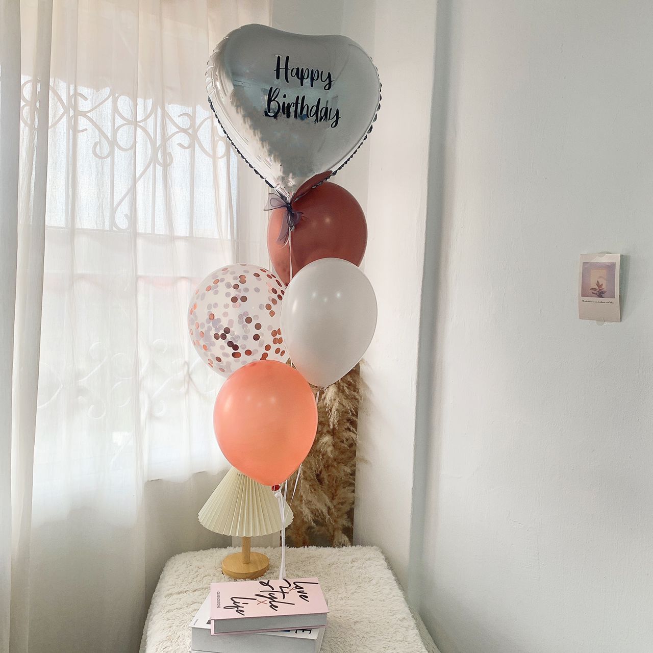 Valentine's Day Special Promotion -Nyra Rose Gold Helium Bubble Balloon Set | LnL Florist
