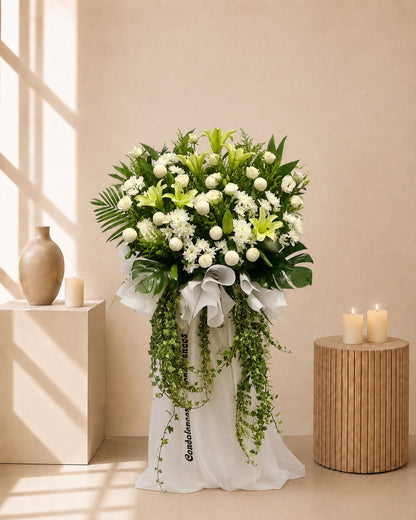 Peaceful Condolences Flower Stand