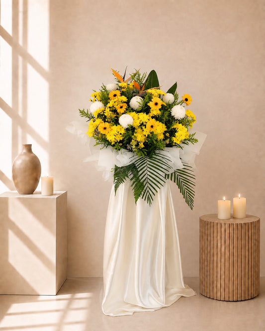 Peaceful Journey Condolences Flower Stand