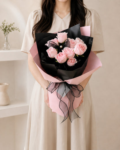 Pink Noir Rose Bouquet