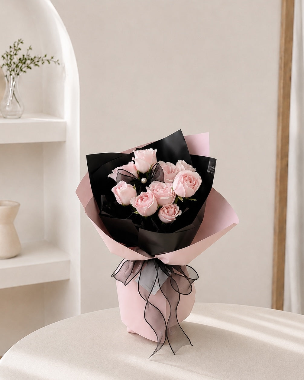Pink Noir Rose Bouquet