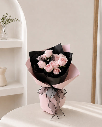 Pink Noir Rose Bouquet