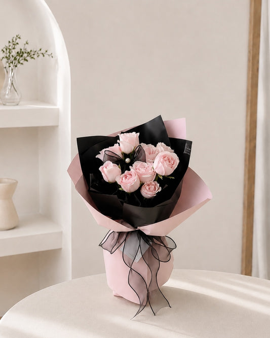 Pink Noir Rose Bouquet