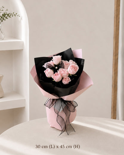 Pink Noir Rose Bouquet