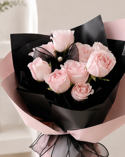 Pink Noir Rose Bouquet